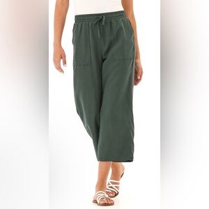 NWT Threads 4 Thought Hannah 2.0 Breezy Linen Crop Pant Green Size S